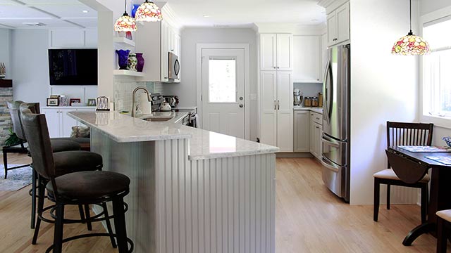 Interior photograph of a kitchen renovation in Niantic, Connecticut