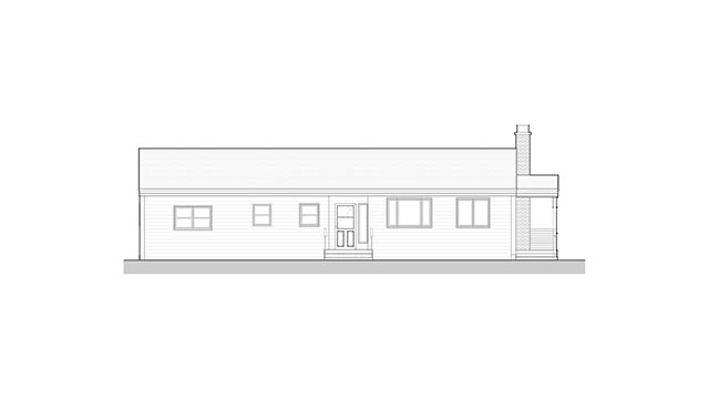 South Elevation of a renovation in Niantic, Connecticut
