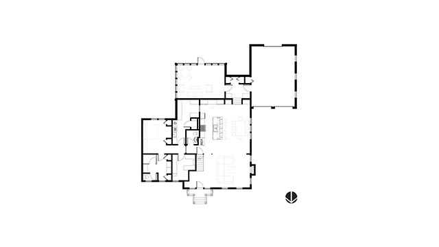 Floor plan of a Cape house in Windsor, Connecticut
