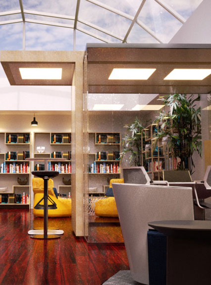 Corporate Library Interiors in Connecticut.