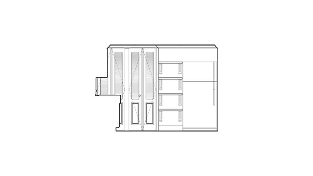 Interior elevation of a kitchen in Fairfield, Connecticut