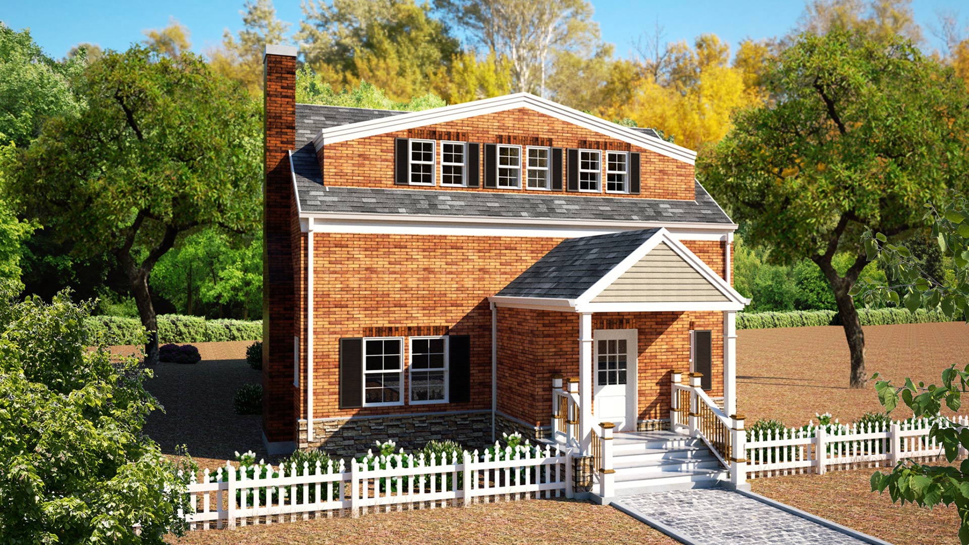 Exterior of a townhouse in Hartford, Connecticut