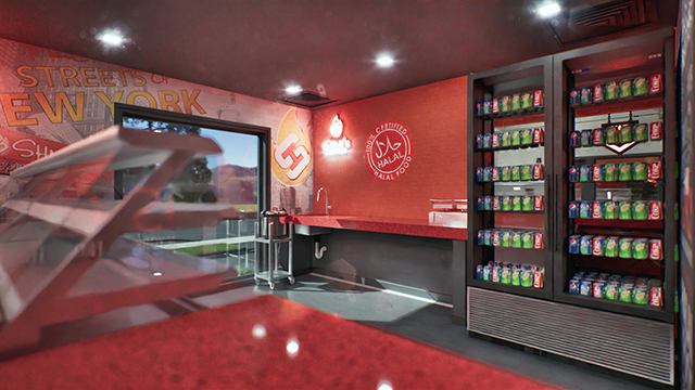 Interior of a Shah's Halal Food in Norwich, Connecticut
