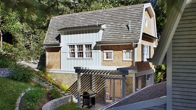 Rendering of a guest house in Waterford, Connecticut