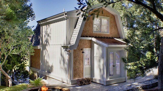Rendering of a guest house in Waterford, Connecticut
