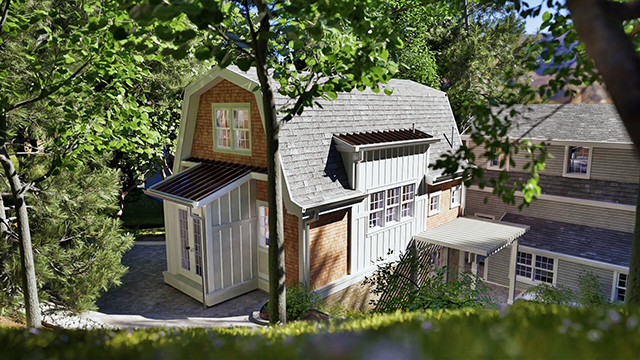 Rendering of a guest house in Waterford, Connecticut