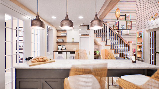 Rendering of a guest house in Waterford, Connecticut
