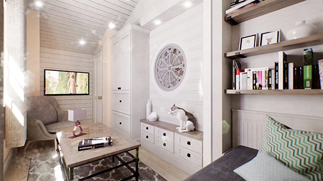 Rendering of a guest house in Waterford, Connecticut