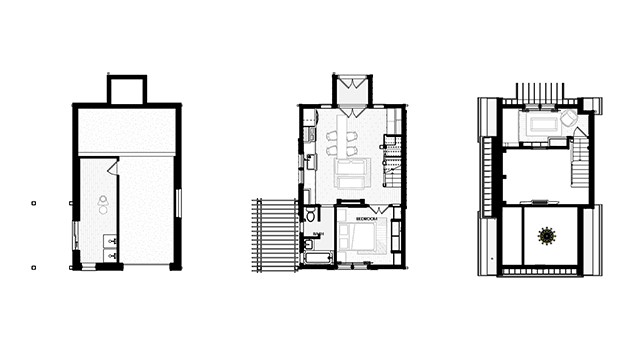 Floor Plan of a guest house in Waterford, Connecticut